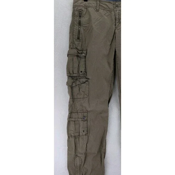 Athleta Cargo Hiking Jogger Pants Army Green Zip Pockets Size 10 Tactical Style - Picture 7 of 13